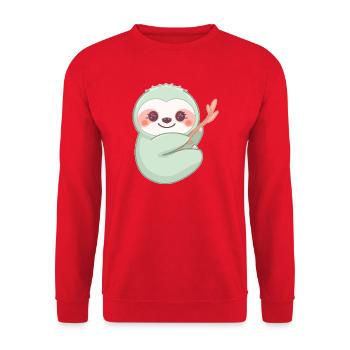 Immer Schön Entspannt - Unisex Pullover - Rot - Vorne - Alina (178cm) & Michal (187cm)