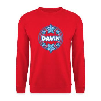 Davin - Unisex Sweatshirt - red - Front - Alina (178cm) & Michal (187cm)