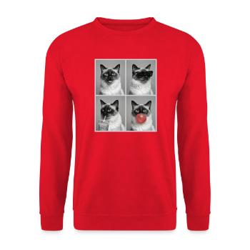 Cats Balinese Cat - Unisex Sweatshirt - red - Front - Alina (178cm) & Michal (187cm)