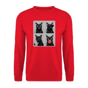 Cats Bombay Cat - Sweat-shirt Unisexe - rouge - Devant - Alina (178cm) & Michal (187cm)