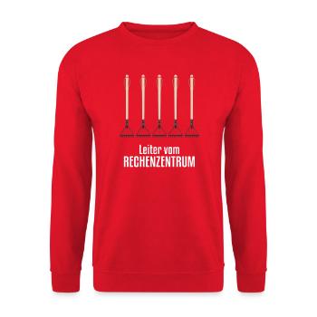 Rechenzentrum Garten Gärtner Gärtnerin Hobby Retro - Unisex Pullover - Rot - Vorne - Alina (178cm) & Michal (187cm)