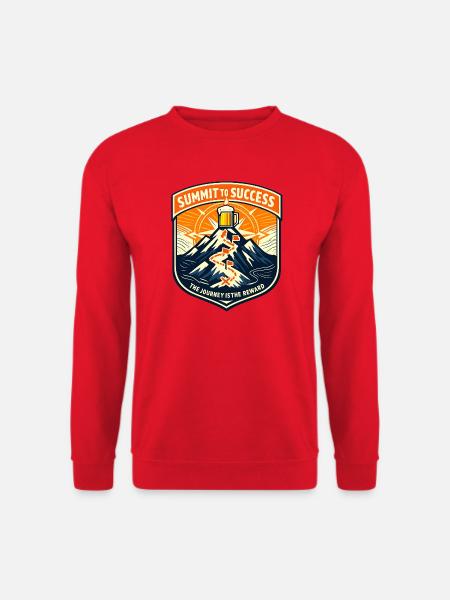 Gipfelpfad zum Erfolg - Unisex Pullover - Rot