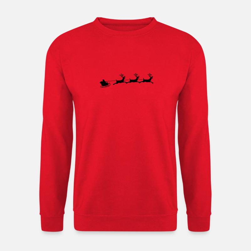 Santa Claus christmas sleigh - Unisex Pullover - Rot