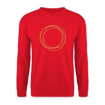 Circle Lines - Unisex Pullover - Rot - Vorne - Alina (178cm) & Michal (187cm)