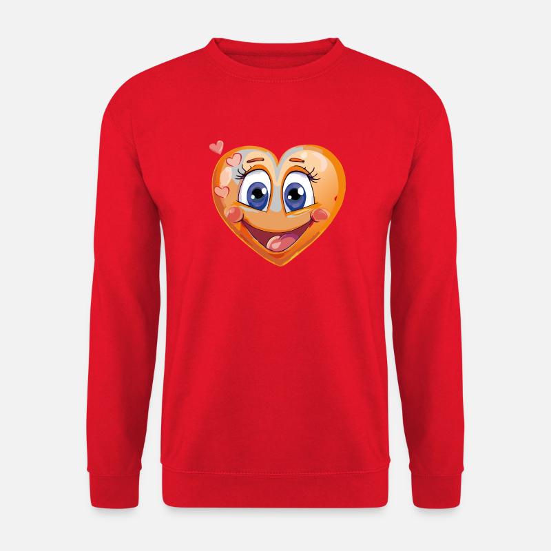 SMILEY - Fröhlich, frech u. voller guter Laune -8 - Unisex Pullover - Rot