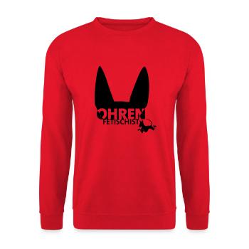 ohrenfetischist - Unisex Pullover - Rot - Vorne - Alina (178cm) & Michal (187cm)