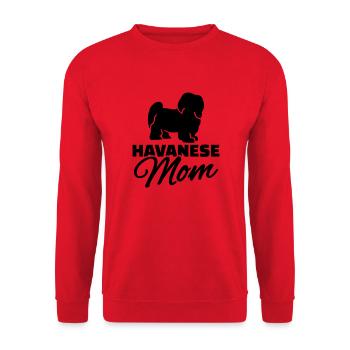 Havanese Mom - Sweat-shirt Unisexe - rouge - Devant - Alina (178cm) & Michal (187cm)