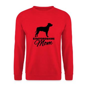 Staffordshire Mom - Sweat-shirt Unisexe - rouge - Devant - Alina (178cm) & Michal (187cm)
