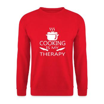 Cuisiner cuisiner Kitchen de la nourriture - Sweat-shirt Unisexe - rouge - Devant - Alina (178cm) & Michal (187cm)