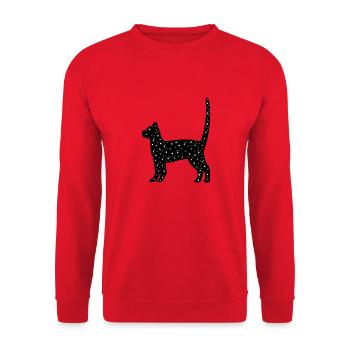 Heavenly cat - Unisex Sweatshirt - red - Front - Alina (178cm) & Michal (187cm)