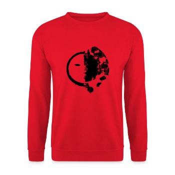 Sun Moon Mosaic Astrology Symbol Vector 1 - Unisex Sweatshirt - red - Front - Alina (178cm) & Michal (187cm)