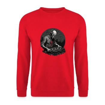 Zombie DJ - Unisex Sweatshirt - red - Front - Alina (178cm) & Michal (187cm)