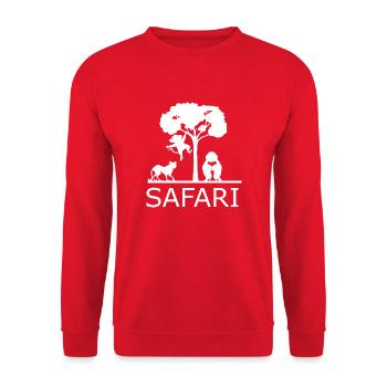 Safari Zoo Animal Safari Zoo - Unisex Sweatshirt - red - Front - Alina (178cm) & Michal (187cm)