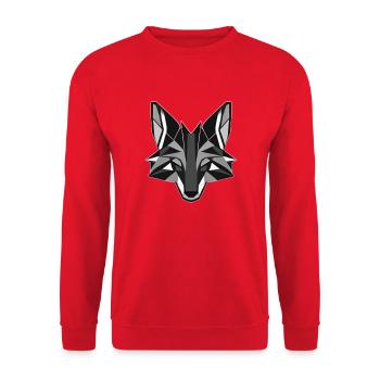 Origami Fox - Unisex Sweatshirt - red - Front - Alina (178cm) & Michal (187cm)