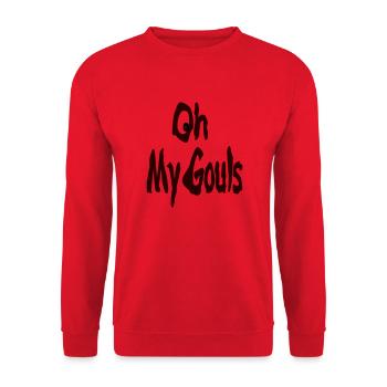 Oh My Ghouls - Unisex Sweatshirt - red - Front - Alina (178cm) & Michal (187cm)