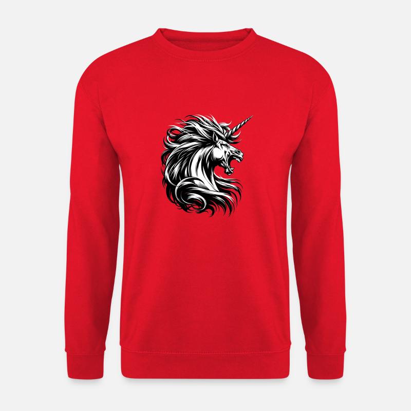 Brüllendes Einhorn - Unisex Pullover - Rot