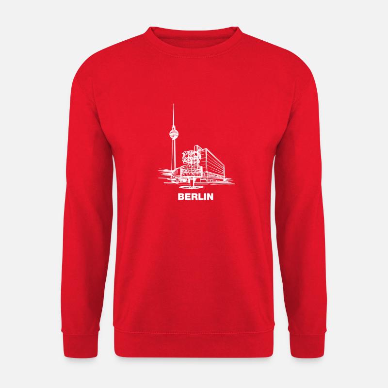 Berlin - Alex/Fernsehturm - Unisex Pullover - Rot