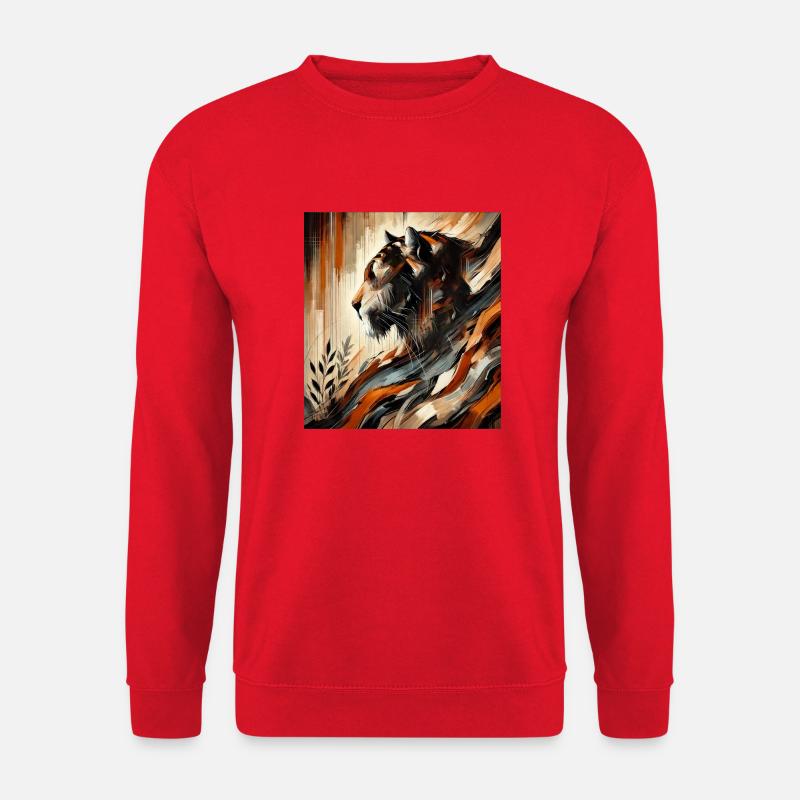 Abstract Tiger - Unisex Sweatshirt - red