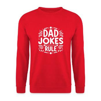 Les blagues de papa règnent - Sweat-shirt Unisexe - rouge - Devant - Alina (178cm) & Michal (187cm)