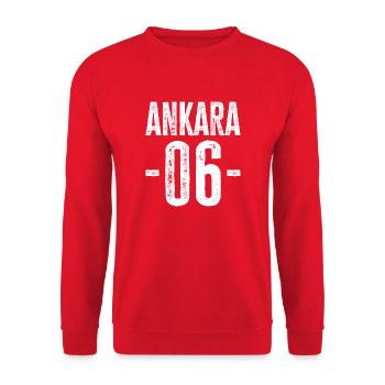 Ankara 06 – Proud of the Capital Region - Unisex Sweatshirt - red - Front - Alina (178cm) & Michal (187cm)
