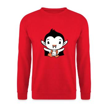 Duck Vampire Halloween Costume Bloodsucker Monster - Unisex Sweatshirt - red - Front - Alina (178cm) & Michal (187cm)