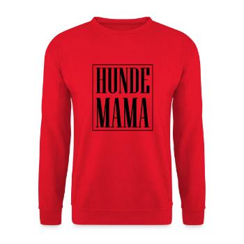 Hunde Mama - Unisex Pullover - Rot - Vorne - Alina (178cm) & Michal (187cm)