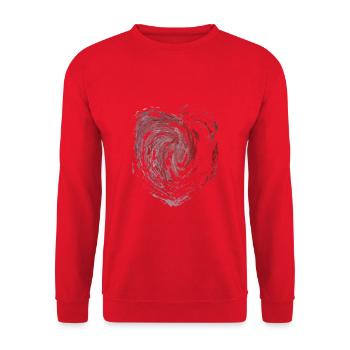 "Heart3" by Acryl Gallery & Design - Unisex Sweatshirt - red - Front - Alina (178cm) & Michal (187cm)