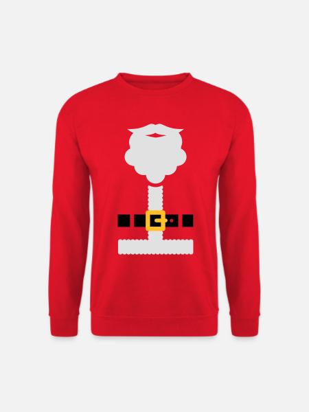 Santa suit and beard - Unisex Pullover - Rot