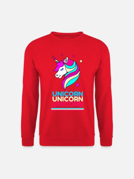 Unicorn Unicorn Unicorn - Unisex Pullover - Rot
