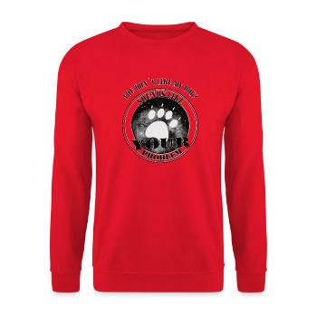 Si vous n’aimez pas mon chien – Design statement - Sweat-shirt Unisexe - rouge - Devant - Alina (178cm) & Michal (187cm)