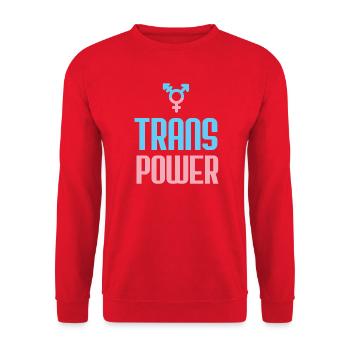 LGBT Pride Month - Trans Power - Unisex Sweatshirt - red - Front - Alina (178cm) & Michal (187cm)