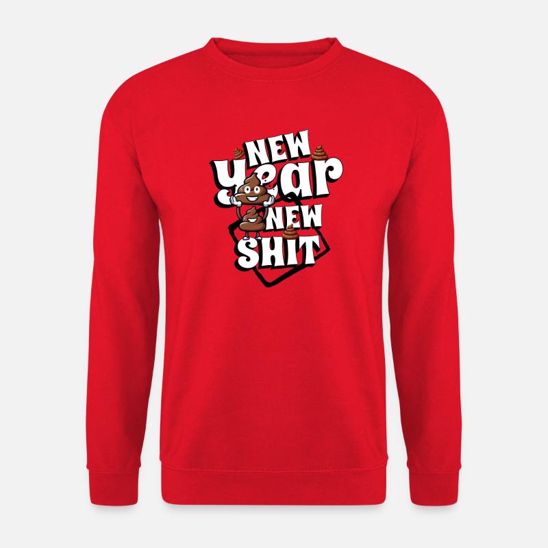 Neues Jahr neue Scheiße - Unisex Pullover - Rot