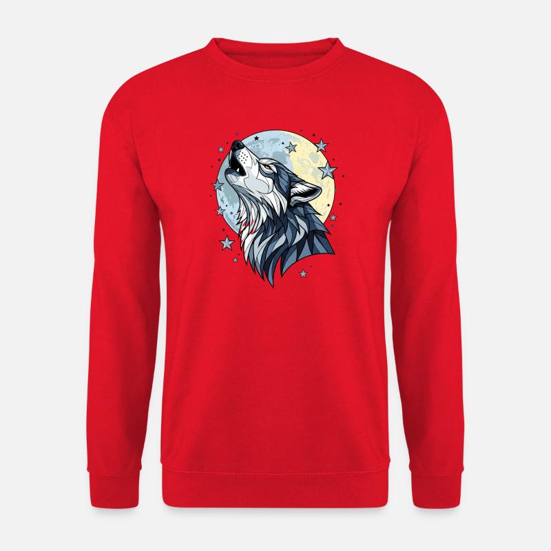 Wolf - Unisex Sweatshirt - red
