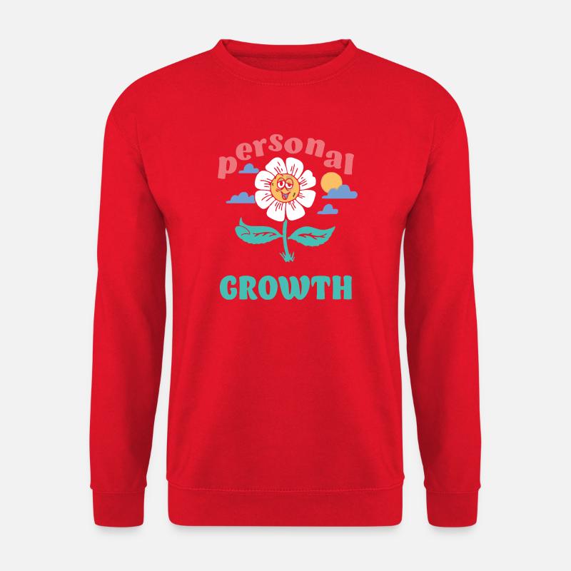 Personal Growth Daisy - Unisex Sweatshirt - red