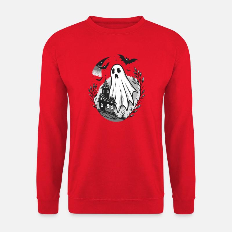 Geist in der Nachtvilla - Unisex Pullover - Rot