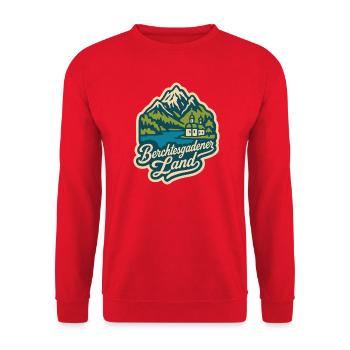 Berchtesgadener Land - Unisex Sweatshirt - red - Front - Alina (178cm) & Michal (187cm)