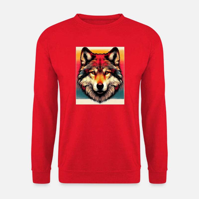 Wolf - Unisex Pullover - Rot