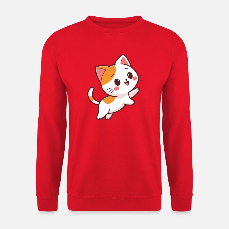 Glückliches Calico-Kätzchen - Unisex Pullover - Rot