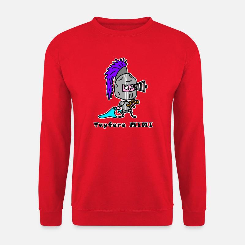 Tapfere Mimi – Cartoon Ritter mit Teddy - Unisex Pullover - Rot