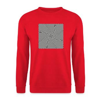 Starburst optisches Labyrinth - Unisex Pullover - Rot - Vorne - Alina (178cm) & Michal (187cm)