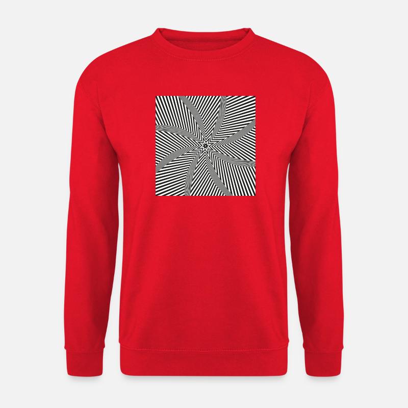 Starburst optisches Labyrinth - Unisex Pullover - Rot