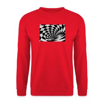Spirale Noir et Blanc Hypnotique - Sweat-shirt Unisexe - rouge - Devant - Alina (178cm) & Michal (187cm)