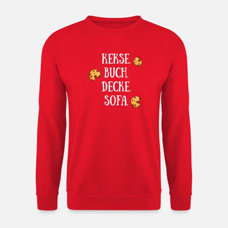 Cookies Book Blanket Sofa - Unisex Sweatshirt - red