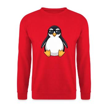 Süßer Pinguin Cartoon Chubby Sonnenbrille Sommer - Unisex Pullover - Rot - Vorne - Alina (178cm) & Michal (187cm)