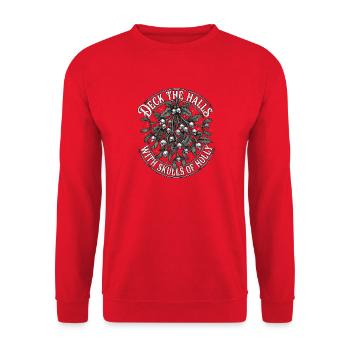 Black Metal Christmas - Unisex Sweatshirt - red - Front - Alina (178cm) & Michal (187cm)