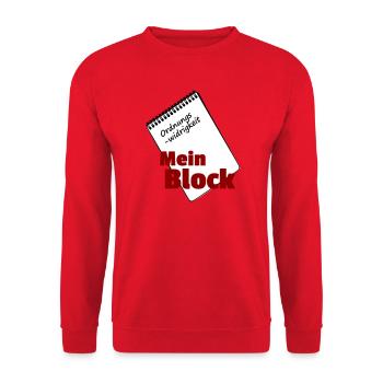 Mein Block - Unisex Pullover - Rot - Vorne - Alina (178cm) & Michal (187cm)