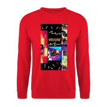 10trayant Style Streetart 4000 - Sweat-shirt Unisexe - rouge - Devant - Alina (178cm) & Michal (187cm)