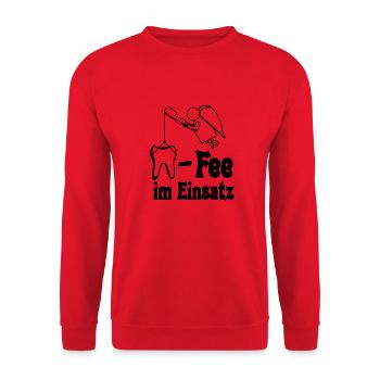 Zahnarzt01 - Unisex Pullover - Rot - Vorne - Alina (178cm) & Michal (187cm)