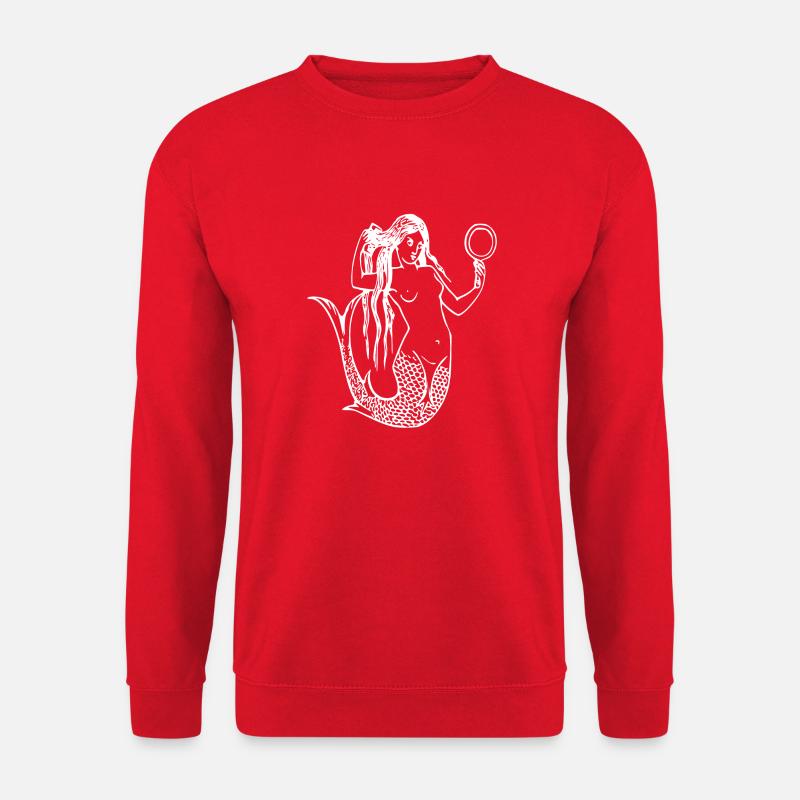 Seejungfrau Meerjungfrau Sirene | Jack Joblin - Unisex Pullover - Rot