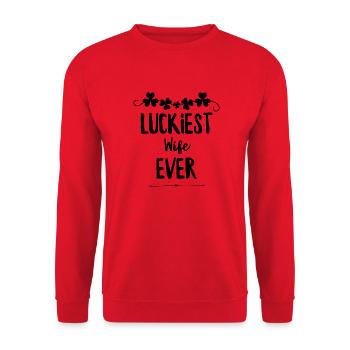 Une femme chanceuse - Sweat-shirt Unisexe - rouge - Devant - Alina (178cm) & Michal (187cm)